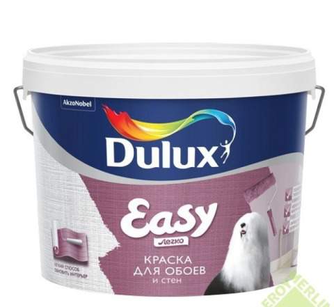 Краска Dulux Easy для стен и обоев BW10л
