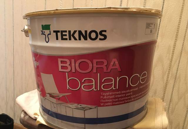 Краска Teknos Biora balance для стен и потолков