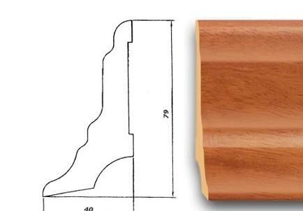 Плинтус деревянный буковый из Германии