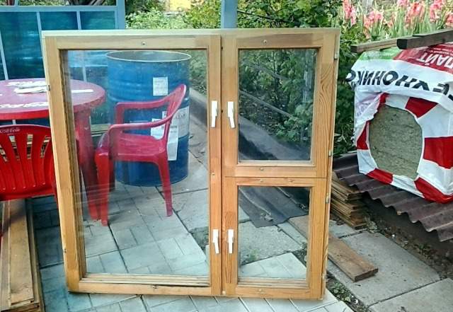 Двухрамное деревянное окно для дома