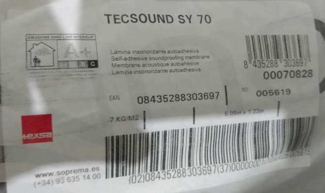Звукоизоляция Tecsound SY-70 (8 рулонов х 6,1м2)
