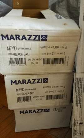 Marazzi blackwhite плитка black satinato M7YD