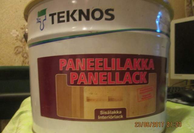 Панельный лак Paneelilakka от ф.Teknos объем 9 л