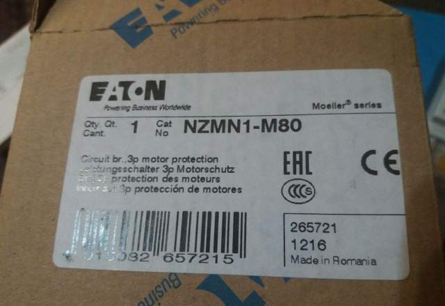 Силовой автоматический выключатель eaton nzmn1-M80