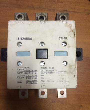 Контактор Siemens 3TF52 200A 600V