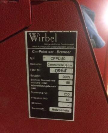 Пеллетный отопительный котел Wirbel 50 кВт