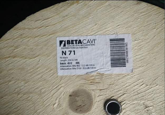 Коаксиальный кабель Betacavi N71, затухание 12.2дБ