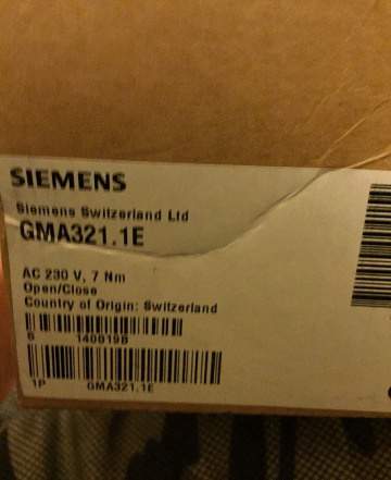 Привод Siemens Switzerland Ltd GMA321.1e