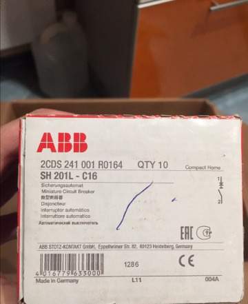 ABB автоматы SH201 C16A