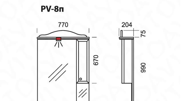 Комплект для ванной комнаты Provance PV- 07 (08) П