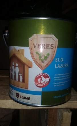 Пропитка Veres Eco Lazura 2,5 л. (Белый)