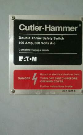 Cutler-Hammer 100Amp 600v