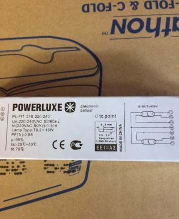 Эпра T8 PowerLuxe PL-Fit 218 220/240v