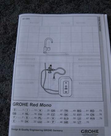 Смеситель для кухни Grohe red Mono (c Boiler)